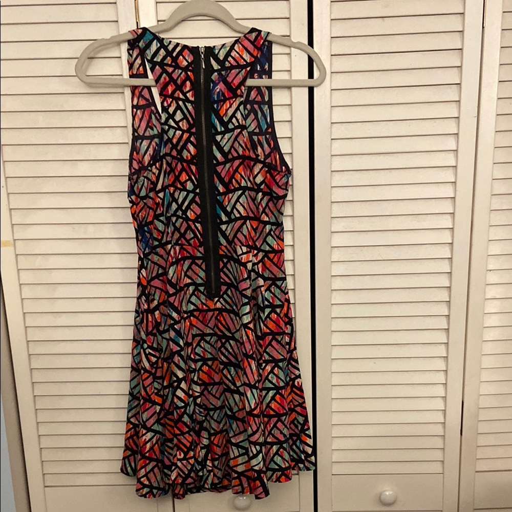 BeBop Multicolor Abstract Pattern Dress - Picture 3 of 3